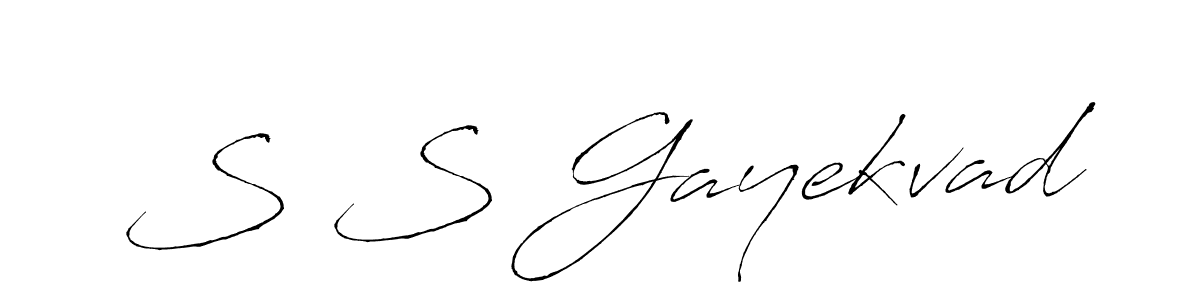 S S Gayekvad stylish signature style. Best Handwritten Sign (Antro_Vectra) for my name. Handwritten Signature Collection Ideas for my name S S Gayekvad. S S Gayekvad signature style 6 images and pictures png