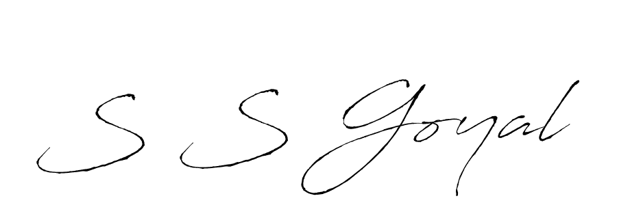 Use a signature maker to create a handwritten signature online. With this signature software, you can design (Antro_Vectra) your own signature for name S S Goyal. S S Goyal signature style 6 images and pictures png