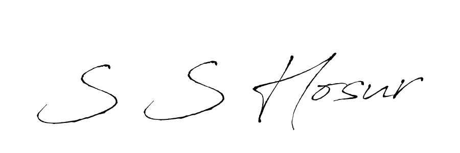 Make a beautiful signature design for name S S Hosur. With this signature (Antro_Vectra) style, you can create a handwritten signature for free. S S Hosur signature style 6 images and pictures png