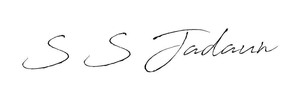 You should practise on your own different ways (Antro_Vectra) to write your name (S S Jadaun) in signature. don't let someone else do it for you. S S Jadaun signature style 6 images and pictures png