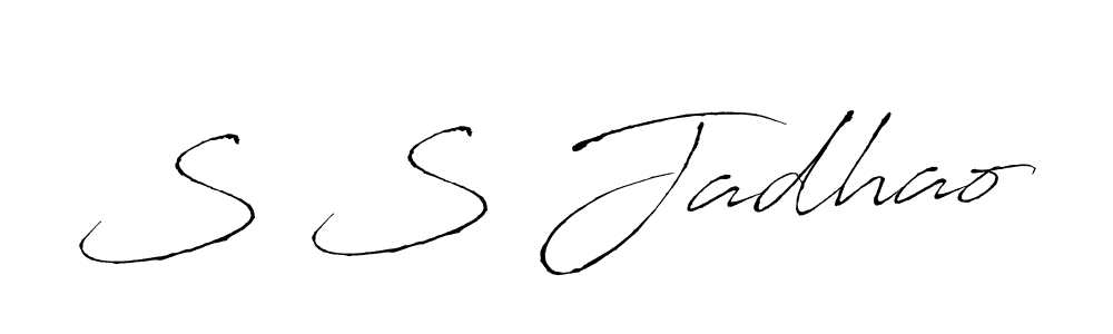 You should practise on your own different ways (Antro_Vectra) to write your name (S S Jadhao) in signature. don't let someone else do it for you. S S Jadhao signature style 6 images and pictures png