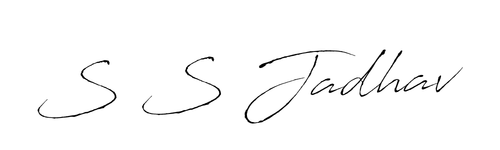 if you are searching for the best signature style for your name S S Jadhav. so please give up your signature search. here we have designed multiple signature styles  using Antro_Vectra. S S Jadhav signature style 6 images and pictures png