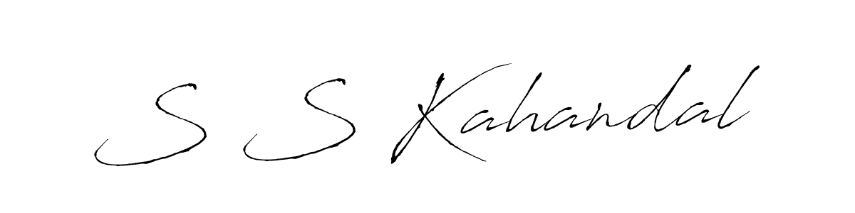 Make a beautiful signature design for name S S Kahandal. With this signature (Antro_Vectra) style, you can create a handwritten signature for free. S S Kahandal signature style 6 images and pictures png