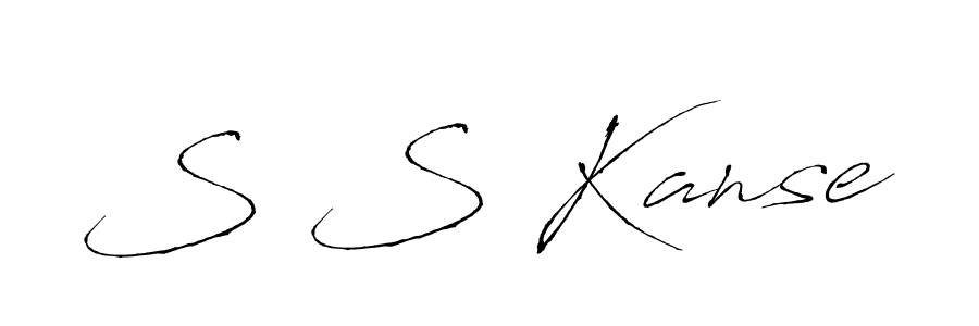 You should practise on your own different ways (Antro_Vectra) to write your name (S S Kanse) in signature. don't let someone else do it for you. S S Kanse signature style 6 images and pictures png