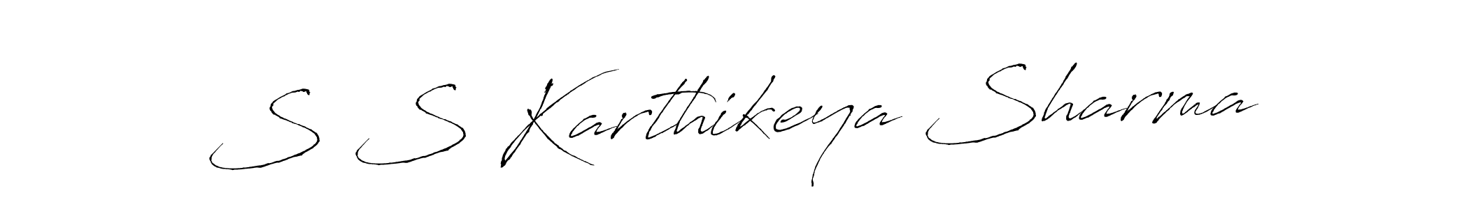 How to make S S Karthikeya Sharma signature? Antro_Vectra is a professional autograph style. Create handwritten signature for S S Karthikeya Sharma name. S S Karthikeya Sharma signature style 6 images and pictures png