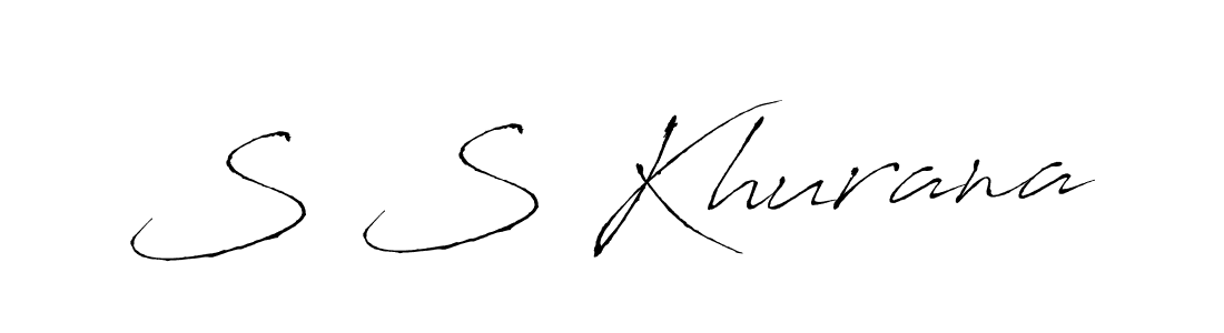 Create a beautiful signature design for name S S Khurana. With this signature (Antro_Vectra) fonts, you can make a handwritten signature for free. S S Khurana signature style 6 images and pictures png