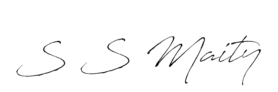 The best way (Antro_Vectra) to make a short signature is to pick only two or three words in your name. The name S S Maity include a total of six letters. For converting this name. S S Maity signature style 6 images and pictures png