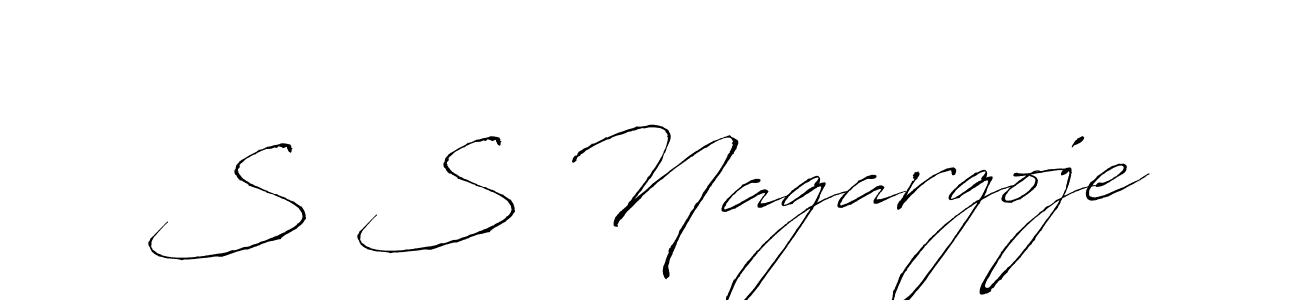 How to make S S Nagargoje name signature. Use Antro_Vectra style for creating short signs online. This is the latest handwritten sign. S S Nagargoje signature style 6 images and pictures png
