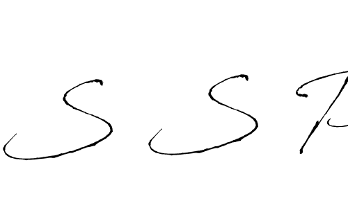 Make a beautiful signature design for name S S P. With this signature (Antro_Vectra) style, you can create a handwritten signature for free. S S P signature style 6 images and pictures png