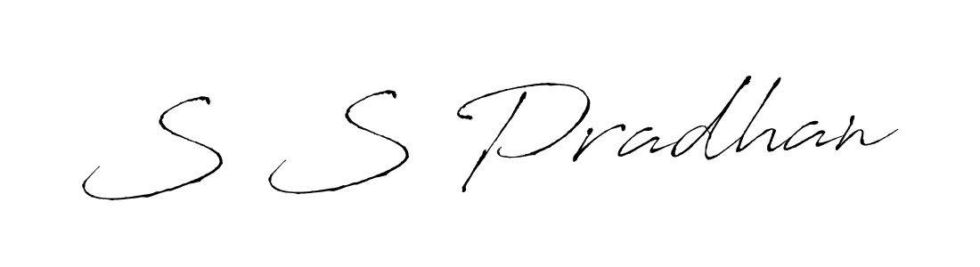 Create a beautiful signature design for name S S Pradhan. With this signature (Antro_Vectra) fonts, you can make a handwritten signature for free. S S Pradhan signature style 6 images and pictures png