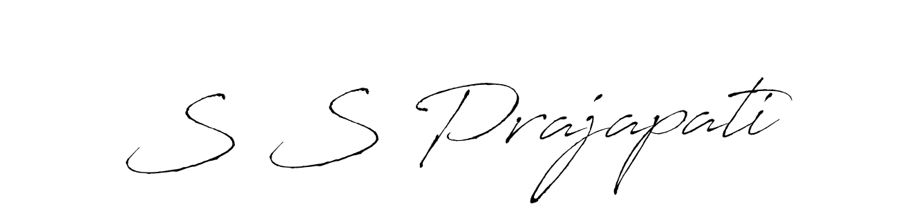 if you are searching for the best signature style for your name S S Prajapati. so please give up your signature search. here we have designed multiple signature styles  using Antro_Vectra. S S Prajapati signature style 6 images and pictures png