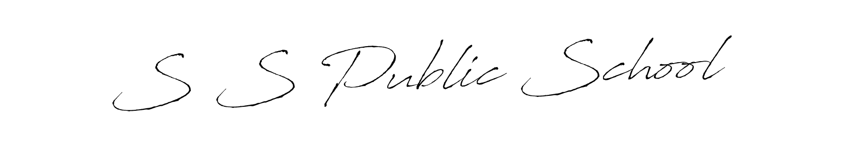The best way (Antro_Vectra) to make a short signature is to pick only two or three words in your name. The name S S Public School include a total of six letters. For converting this name. S S Public School signature style 6 images and pictures png