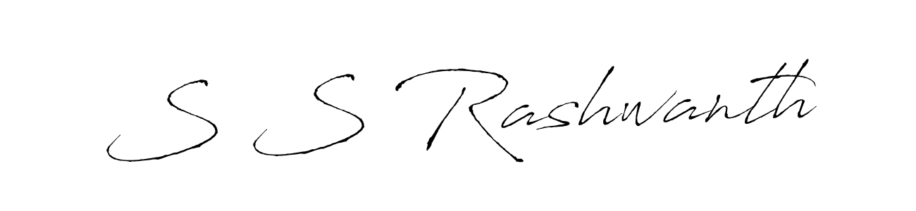 Make a beautiful signature design for name S S Rashwanth. With this signature (Antro_Vectra) style, you can create a handwritten signature for free. S S Rashwanth signature style 6 images and pictures png