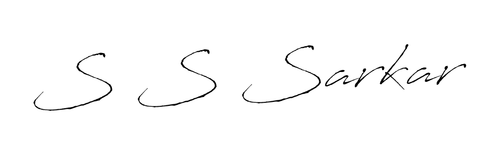 Make a beautiful signature design for name S S Sarkar. With this signature (Antro_Vectra) style, you can create a handwritten signature for free. S S Sarkar signature style 6 images and pictures png