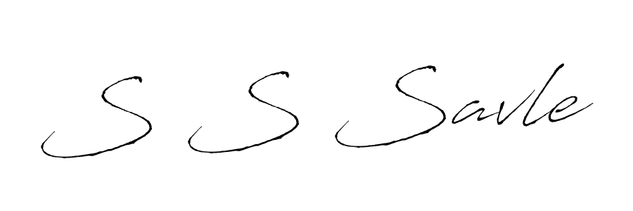 How to make S S Savle name signature. Use Antro_Vectra style for creating short signs online. This is the latest handwritten sign. S S Savle signature style 6 images and pictures png