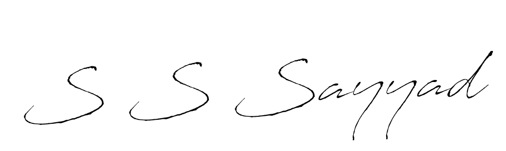 Design your own signature with our free online signature maker. With this signature software, you can create a handwritten (Antro_Vectra) signature for name S S Sayyad. S S Sayyad signature style 6 images and pictures png