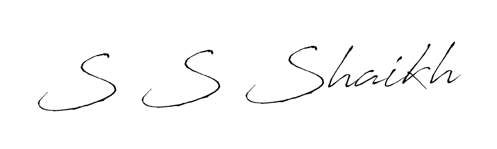 Use a signature maker to create a handwritten signature online. With this signature software, you can design (Antro_Vectra) your own signature for name S S Shaikh. S S Shaikh signature style 6 images and pictures png