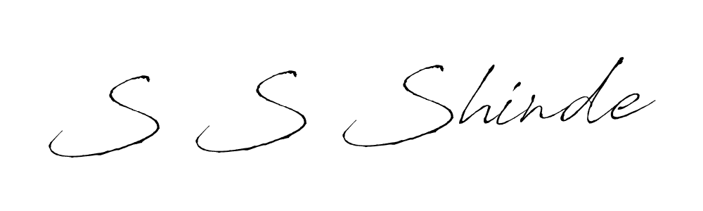 How to make S S Shinde name signature. Use Antro_Vectra style for creating short signs online. This is the latest handwritten sign. S S Shinde signature style 6 images and pictures png