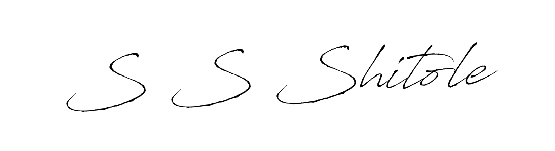 How to make S S Shitole signature? Antro_Vectra is a professional autograph style. Create handwritten signature for S S Shitole name. S S Shitole signature style 6 images and pictures png