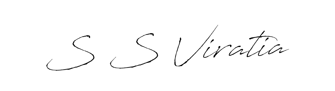 Design your own signature with our free online signature maker. With this signature software, you can create a handwritten (Antro_Vectra) signature for name S S Viratia. S S Viratia signature style 6 images and pictures png