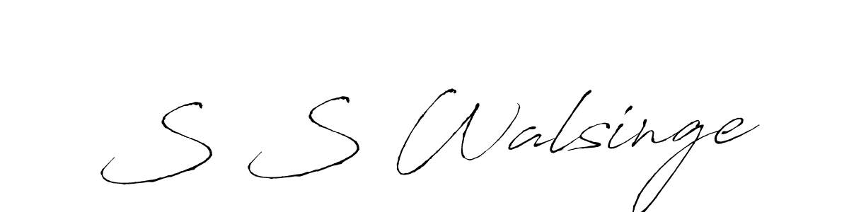 The best way (Antro_Vectra) to make a short signature is to pick only two or three words in your name. The name S S Walsinge include a total of six letters. For converting this name. S S Walsinge signature style 6 images and pictures png