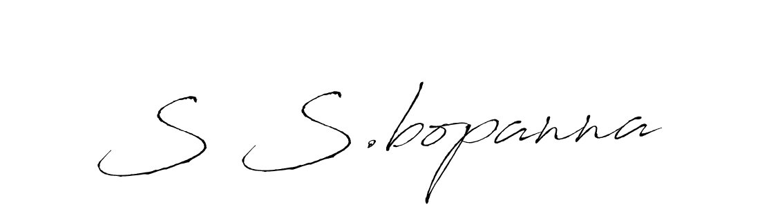 How to make S S.bopanna name signature. Use Antro_Vectra style for creating short signs online. This is the latest handwritten sign. S S.bopanna signature style 6 images and pictures png