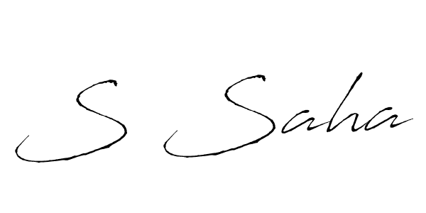 S Saha stylish signature style. Best Handwritten Sign (Antro_Vectra) for my name. Handwritten Signature Collection Ideas for my name S Saha. S Saha signature style 6 images and pictures png