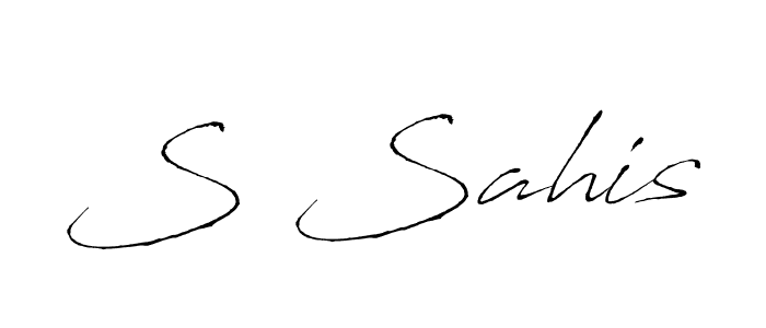 Similarly Antro_Vectra is the best handwritten signature design. Signature creator online .You can use it as an online autograph creator for name S Sahis. S Sahis signature style 6 images and pictures png