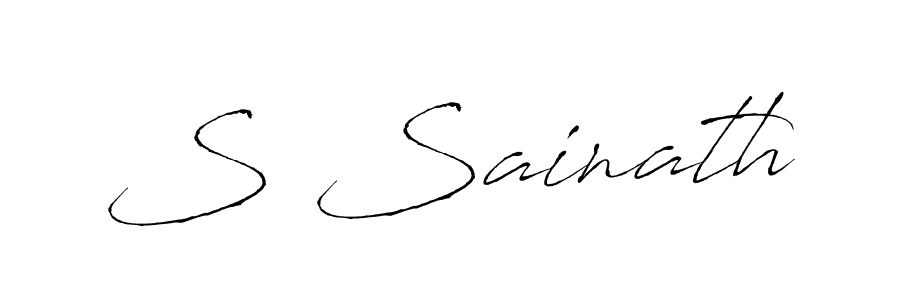 You should practise on your own different ways (Antro_Vectra) to write your name (S Sainath) in signature. don't let someone else do it for you. S Sainath signature style 6 images and pictures png