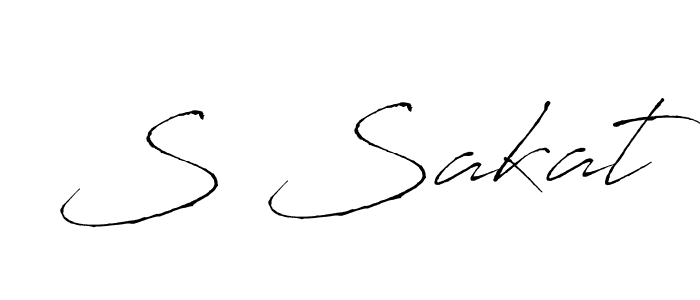 Design your own signature with our free online signature maker. With this signature software, you can create a handwritten (Antro_Vectra) signature for name S Sakat. S Sakat signature style 6 images and pictures png