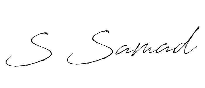 Make a beautiful signature design for name S Samad. With this signature (Antro_Vectra) style, you can create a handwritten signature for free. S Samad signature style 6 images and pictures png