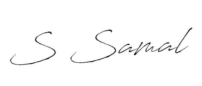 if you are searching for the best signature style for your name S Samal. so please give up your signature search. here we have designed multiple signature styles  using Antro_Vectra. S Samal signature style 6 images and pictures png