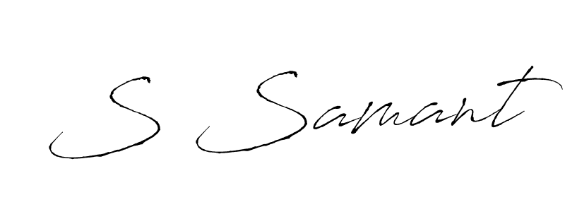 You can use this online signature creator to create a handwritten signature for the name S Samant. This is the best online autograph maker. S Samant signature style 6 images and pictures png