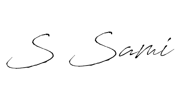 The best way (Antro_Vectra) to make a short signature is to pick only two or three words in your name. The name S Sami include a total of six letters. For converting this name. S Sami signature style 6 images and pictures png