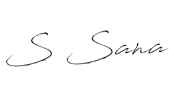 Use a signature maker to create a handwritten signature online. With this signature software, you can design (Antro_Vectra) your own signature for name S Sana. S Sana signature style 6 images and pictures png