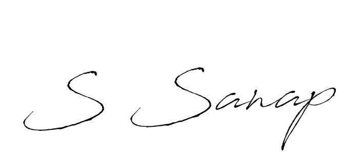 Design your own signature with our free online signature maker. With this signature software, you can create a handwritten (Antro_Vectra) signature for name S Sanap. S Sanap signature style 6 images and pictures png