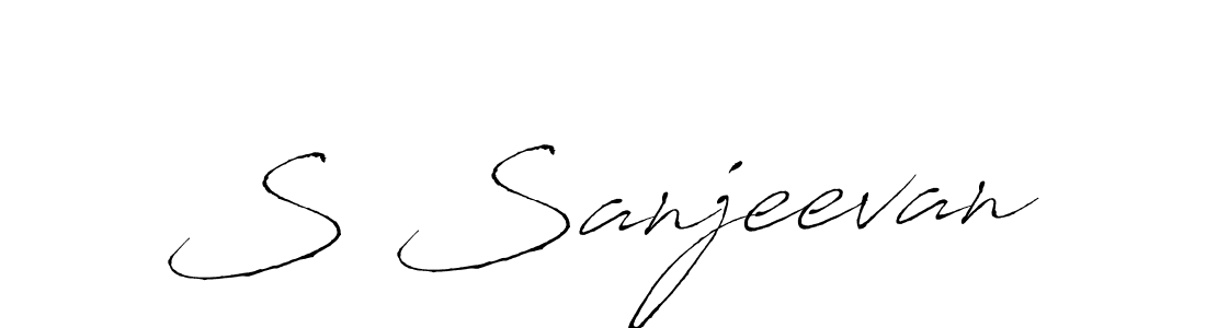 You should practise on your own different ways (Antro_Vectra) to write your name (S Sanjeevan) in signature. don't let someone else do it for you. S Sanjeevan signature style 6 images and pictures png