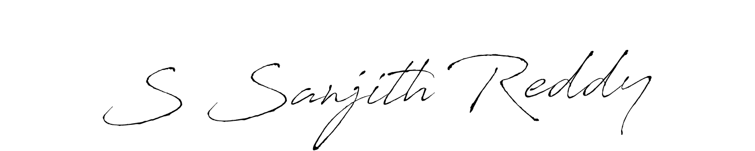 if you are searching for the best signature style for your name S Sanjith Reddy. so please give up your signature search. here we have designed multiple signature styles  using Antro_Vectra. S Sanjith Reddy signature style 6 images and pictures png