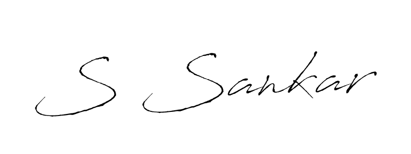 How to make S Sankar name signature. Use Antro_Vectra style for creating short signs online. This is the latest handwritten sign. S Sankar signature style 6 images and pictures png