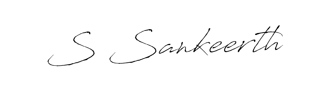 Use a signature maker to create a handwritten signature online. With this signature software, you can design (Antro_Vectra) your own signature for name S Sankeerth. S Sankeerth signature style 6 images and pictures png