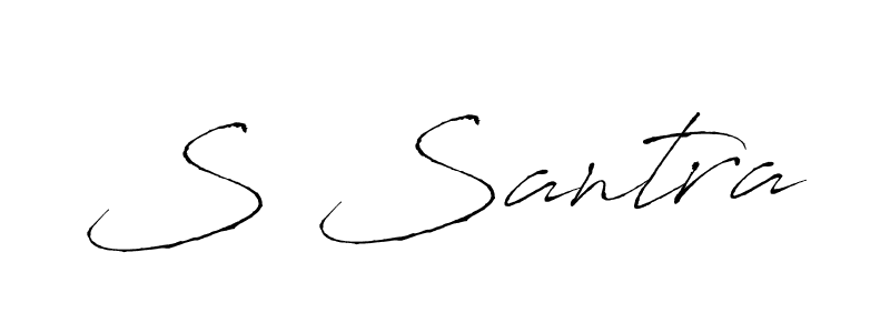 Create a beautiful signature design for name S Santra. With this signature (Antro_Vectra) fonts, you can make a handwritten signature for free. S Santra signature style 6 images and pictures png
