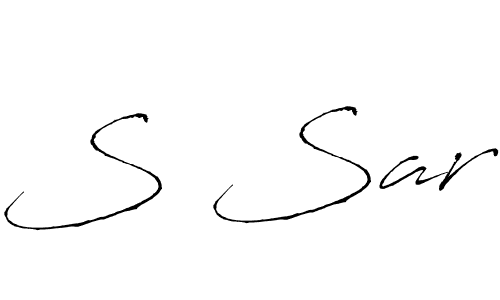 Make a beautiful signature design for name S Sar. With this signature (Antro_Vectra) style, you can create a handwritten signature for free. S Sar signature style 6 images and pictures png