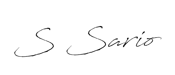 Also You can easily find your signature by using the search form. We will create S Sario name handwritten signature images for you free of cost using Antro_Vectra sign style. S Sario signature style 6 images and pictures png