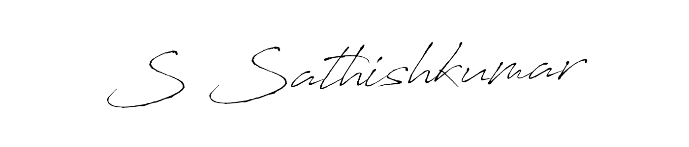 How to make S Sathishkumar name signature. Use Antro_Vectra style for creating short signs online. This is the latest handwritten sign. S Sathishkumar signature style 6 images and pictures png