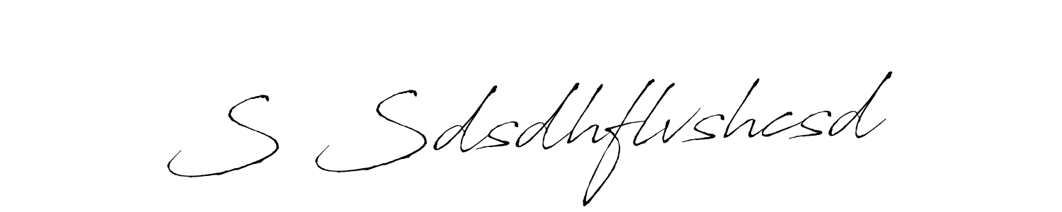 Make a beautiful signature design for name S Sdsdhflvshcsd. With this signature (Antro_Vectra) style, you can create a handwritten signature for free. S Sdsdhflvshcsd signature style 6 images and pictures png