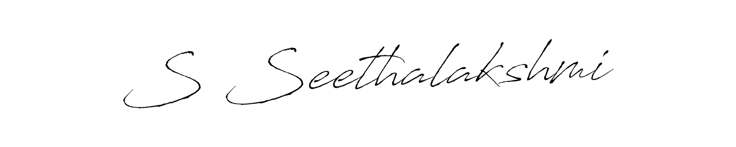 Design your own signature with our free online signature maker. With this signature software, you can create a handwritten (Antro_Vectra) signature for name S Seethalakshmi. S Seethalakshmi signature style 6 images and pictures png