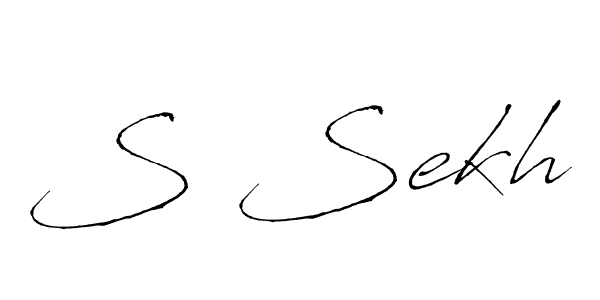 How to Draw S Sekh signature style? Antro_Vectra is a latest design signature styles for name S Sekh. S Sekh signature style 6 images and pictures png