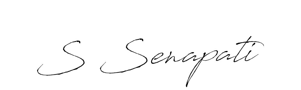 Make a beautiful signature design for name S Senapati. With this signature (Antro_Vectra) style, you can create a handwritten signature for free. S Senapati signature style 6 images and pictures png