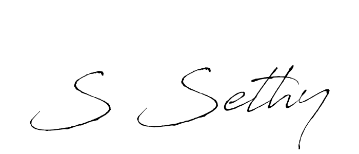 Create a beautiful signature design for name S Sethy. With this signature (Antro_Vectra) fonts, you can make a handwritten signature for free. S Sethy signature style 6 images and pictures png