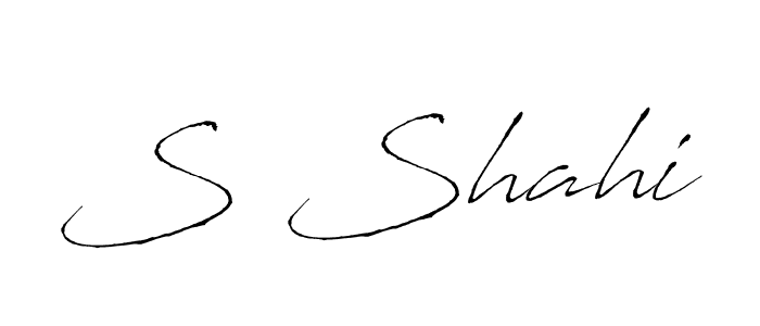 How to make S Shahi name signature. Use Antro_Vectra style for creating short signs online. This is the latest handwritten sign. S Shahi signature style 6 images and pictures png